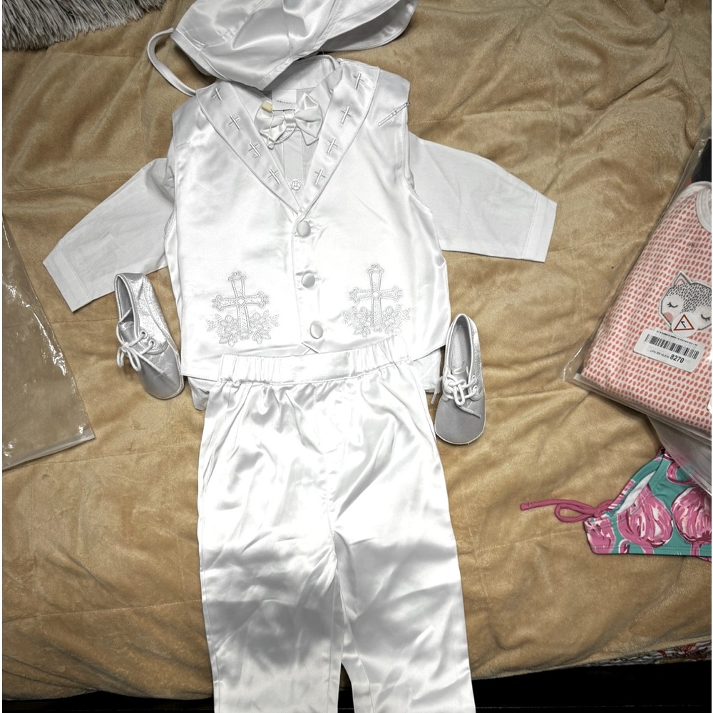 Baptism or Christening outfit for a boy. New w/tags.